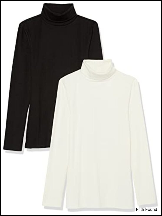 Sweaters - Slim-Fit Cotton Modal Rib Turtleneck Long Sleeve Layering Top